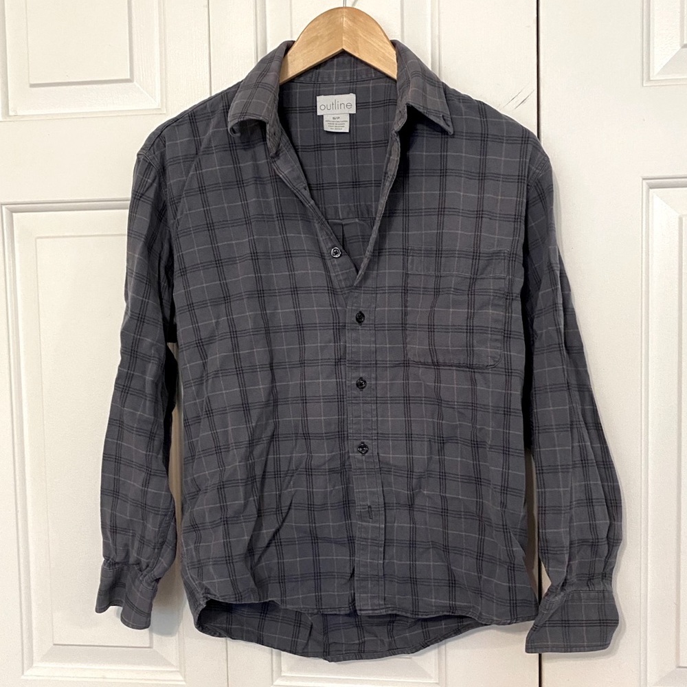 Blue/ gray cotton flannel